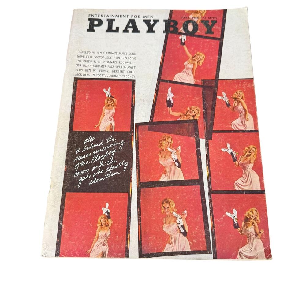 Playboy Magazine April 1966 (Ian Fleming, Vladimir Nabokov) Good Used